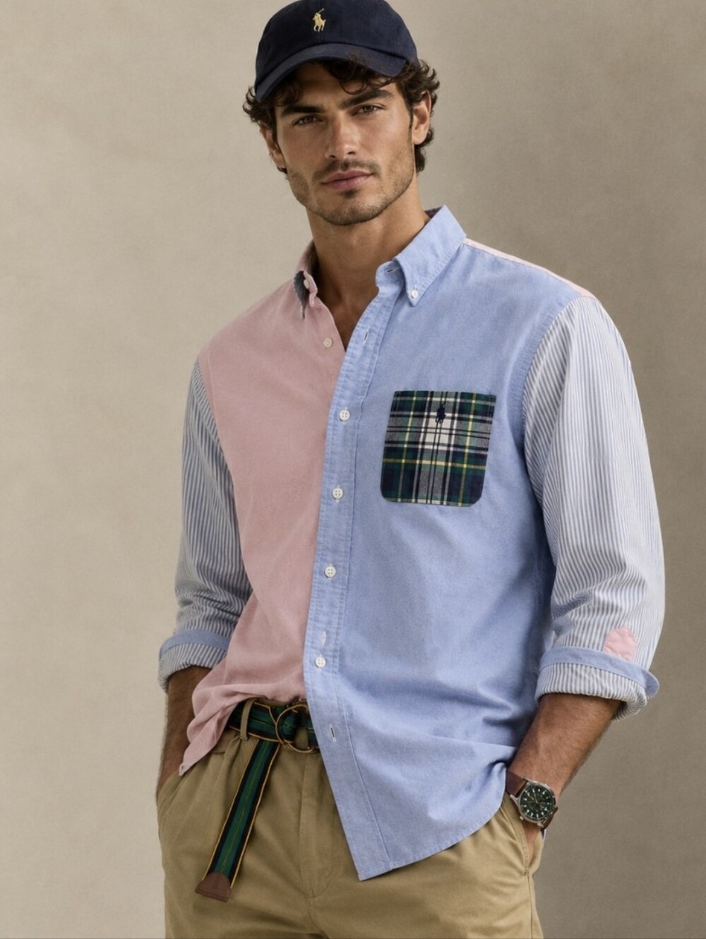 Ralph Lauren Fun Shirt Button Down Colorblock Oxford Preppy Designer Men's Sz S